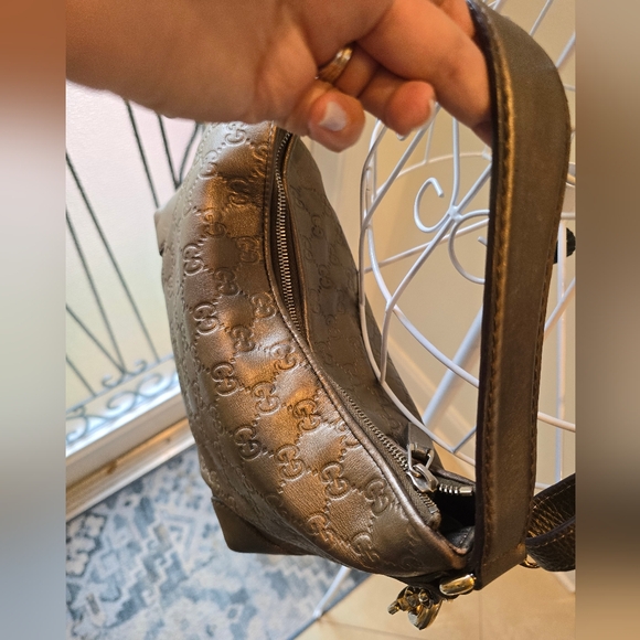 Gucci Guccissima Metallic Bronze Leather 2 Way Hobo bag - Picture 10 of 17